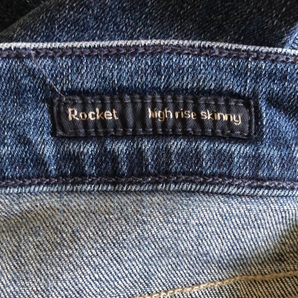 COH the Rocket High Rise Skinny Sz 24 Distressed Blue Jeans with Holes Worn Look - Picture 4 of 16